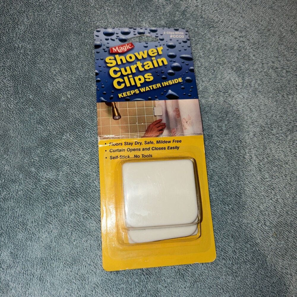 Magic Shower Curtain Clips Self Adhesive New